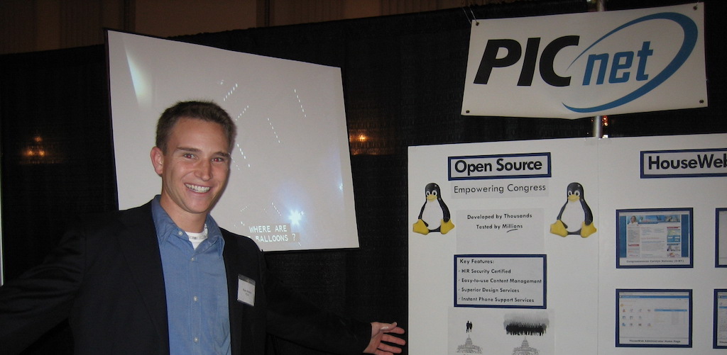 Ryan Ozimek at an early PICnet booth
