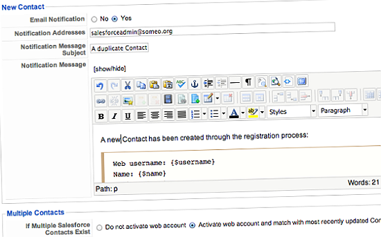 Salesforce user manager screenshot