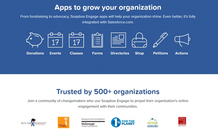 Explore the whole set of nonprofit fundraising tools from Soapbox Engage.