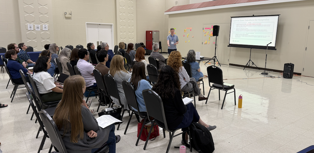 Nonprofit Salesforce users gather at NPSP Day Chicago at the Bernard Horwich JCC