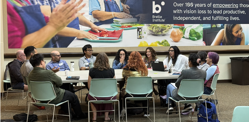 Nonprofit Salesforce users in discussion at NPSP Day Los Angeles